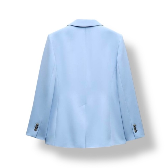 Zara Sky Blue Tailored Jacket - Picture 2 of 7